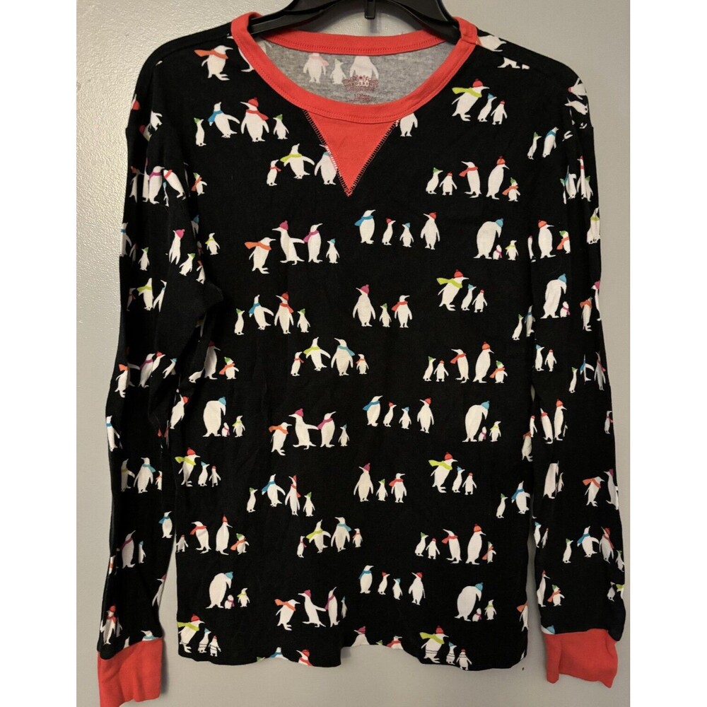 Wondershop Men’s Black Penguin Knit Pajama Set Size Small